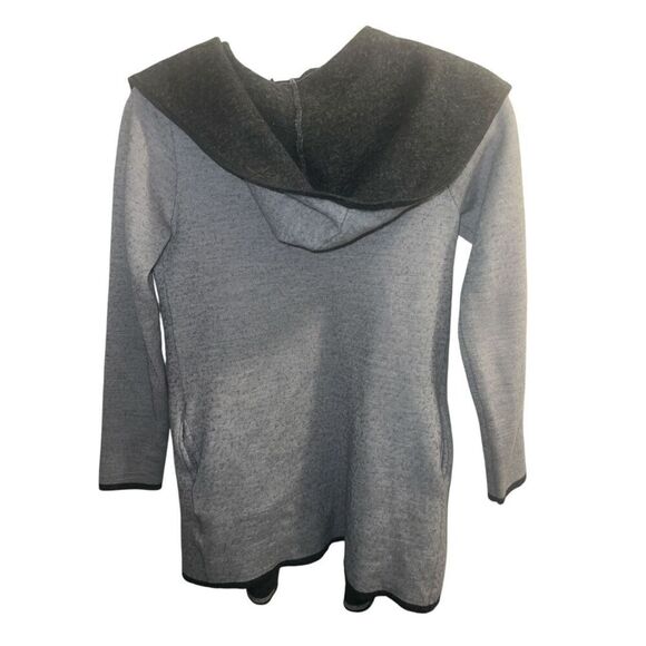 ✨BNCI By Blanc Noir EUC wool blend hooded long line open front sz M cardigan✨ - Picture 6 of 9